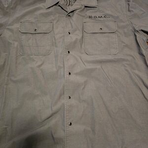 Harley-Davidson Gray Casual Button Down Shirt